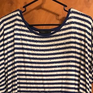 Stripe Blouse with silver accents Design History